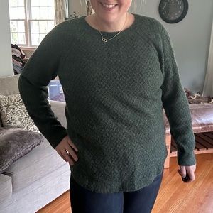 Loft outlet large green textured sweater